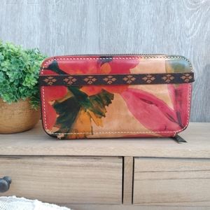 PATRICIA NASH MULTI SPRING FLORAL CLUTCH EUC